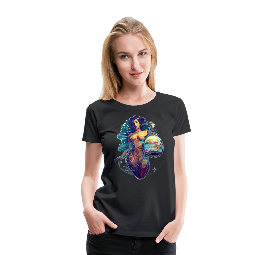 Women’s Mythical Aquarius Premium T-Shirt - black