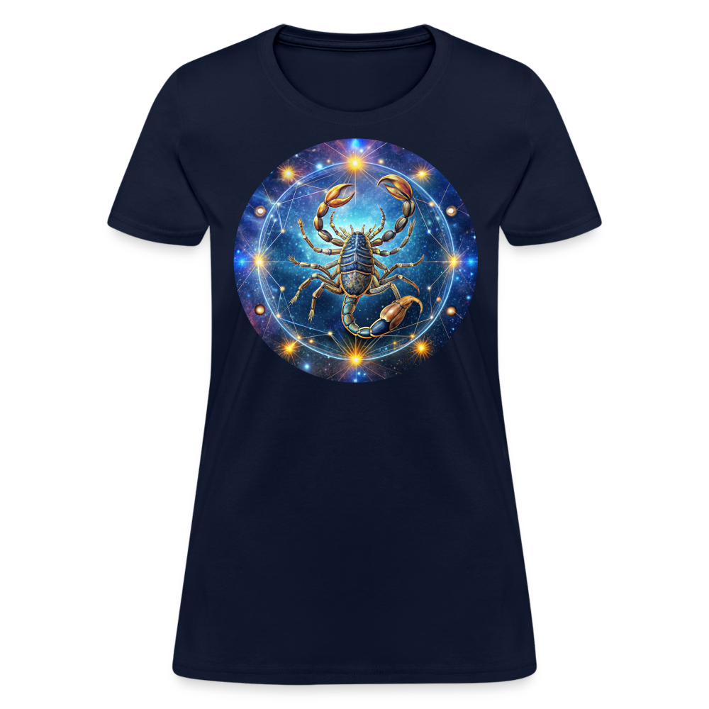 Women's Symbol Scorpio T-Shirt - navy