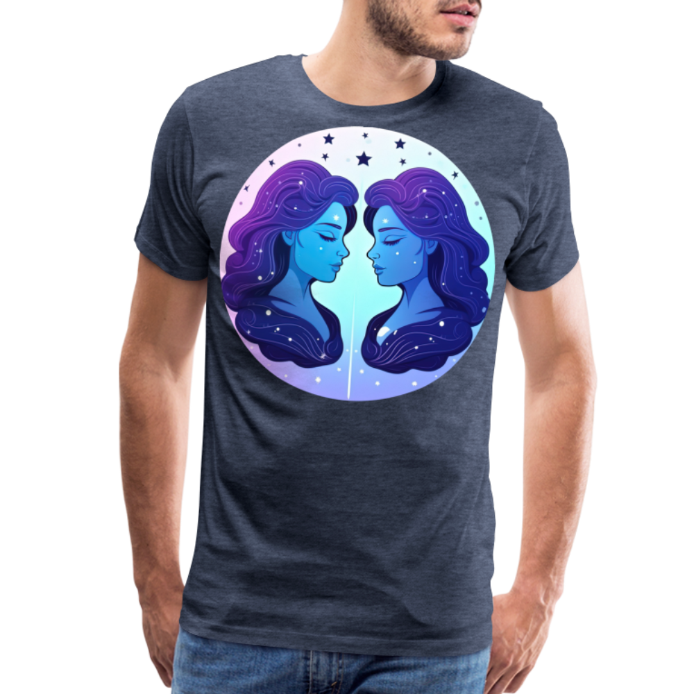 Men's Magic Gemini Premium T-Shirt - heather blue