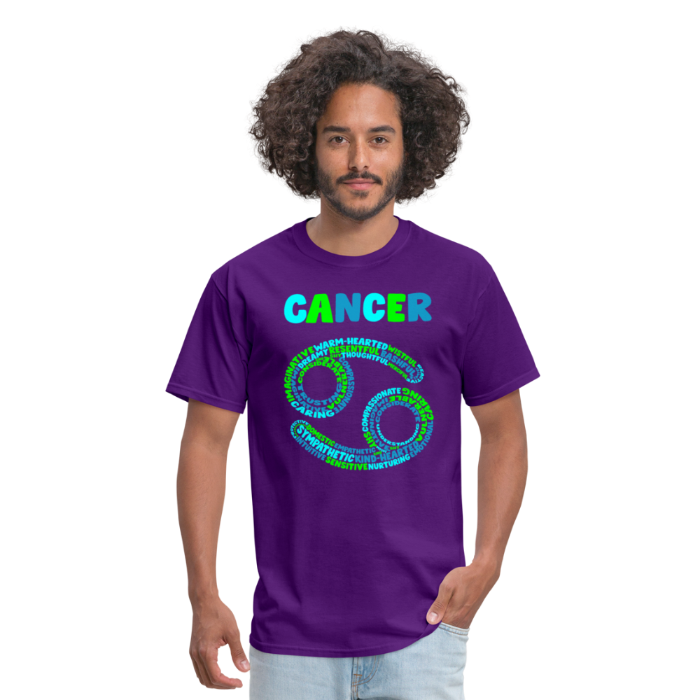 Men's Power Words Cancer Classic T-Shirt - purple