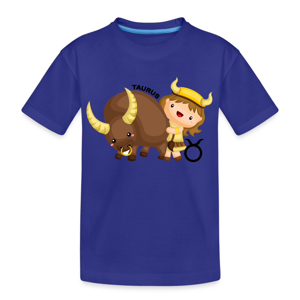 Kid’s Astro Girl Taurus Premium Organic T-Shirt - royal blue