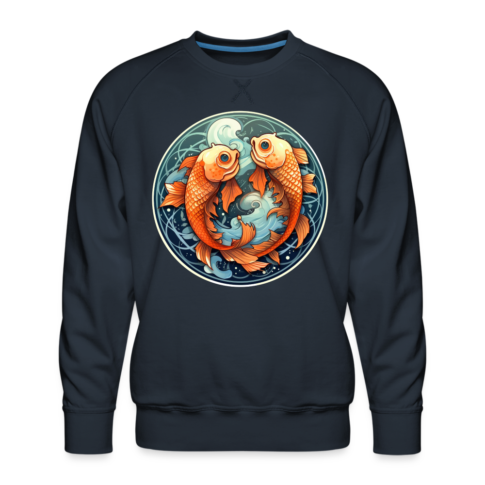 Men’s Symbol Pisces Premium Sweatshirt - navy