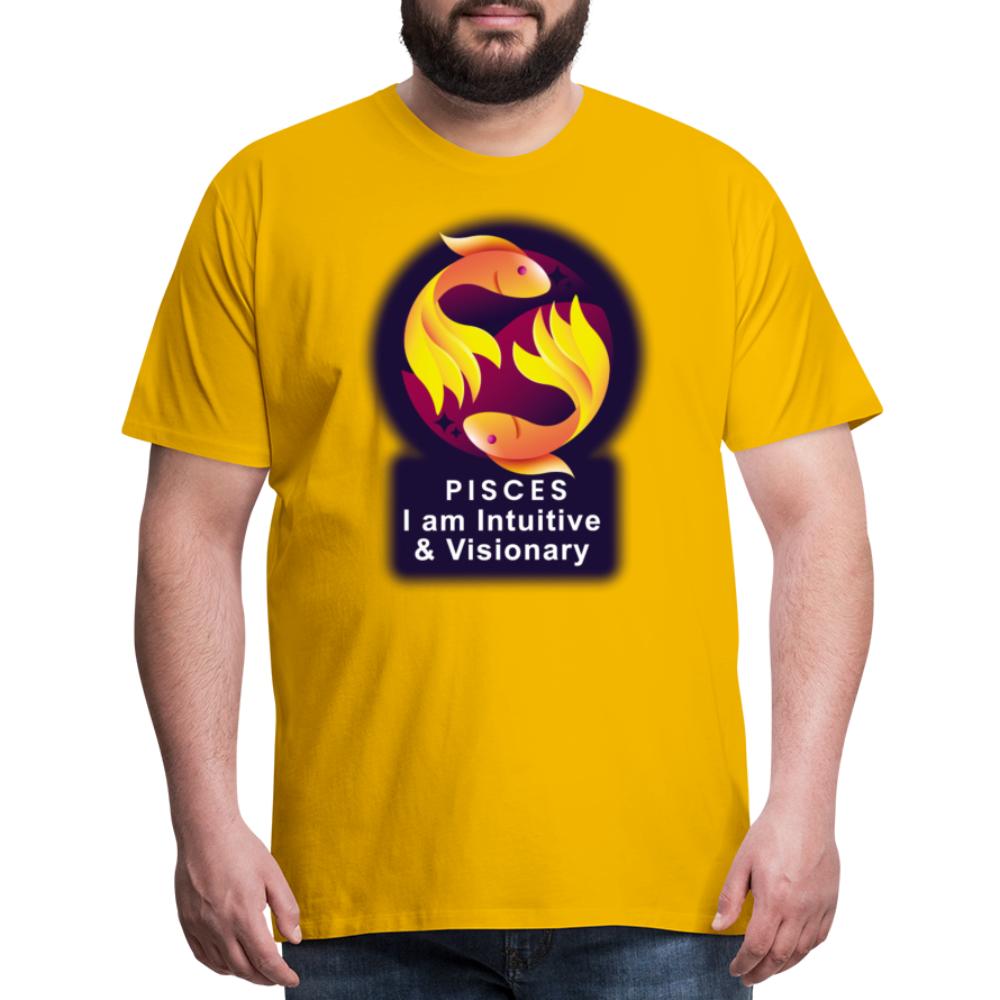 Men's Glow Pisces Premium T-Shirt - sun yellow