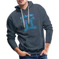 Thumbnail for Men's Power Words Gemini Premium Hoodie - heather denim