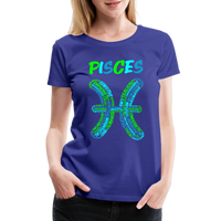 Thumbnail for Women's Power Words Pisces Premium T-Shirt - royal blue