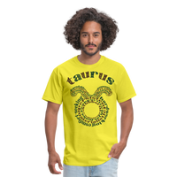 Thumbnail for Men's Power Words Taurus Classic T-Shirt - yellow