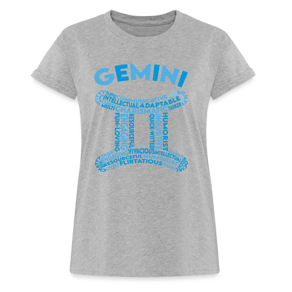 Women's Power Words Gemini Relaxed Fit T-Shirt - heather gray