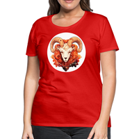 Thumbnail for Women’s Symbol Aries Premium T-Shirt - red