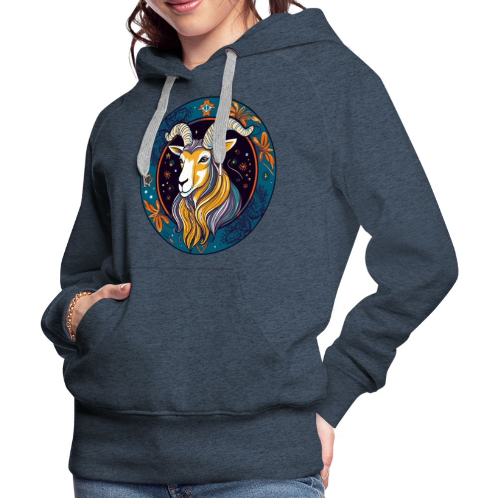 Women’s Mythical Capricorn Premium Hoodie - heather denim