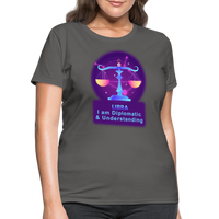 Thumbnail for Women's Neon Libra T-Shirt - charcoal