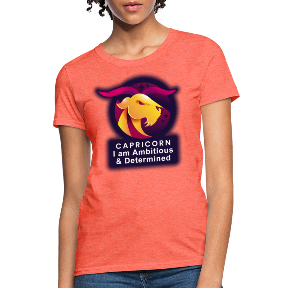 Women's Glow Capricorn T-Shirt - heather coral