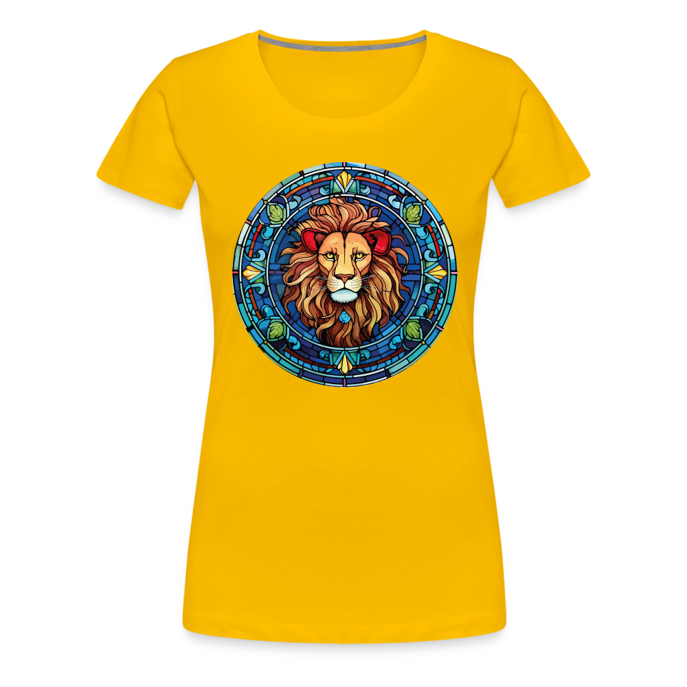 Women's Mosaic Leo Premium T-Shirt - sun yellow