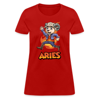 Thumbnail for Women's Playful Aries T-Shirt - red