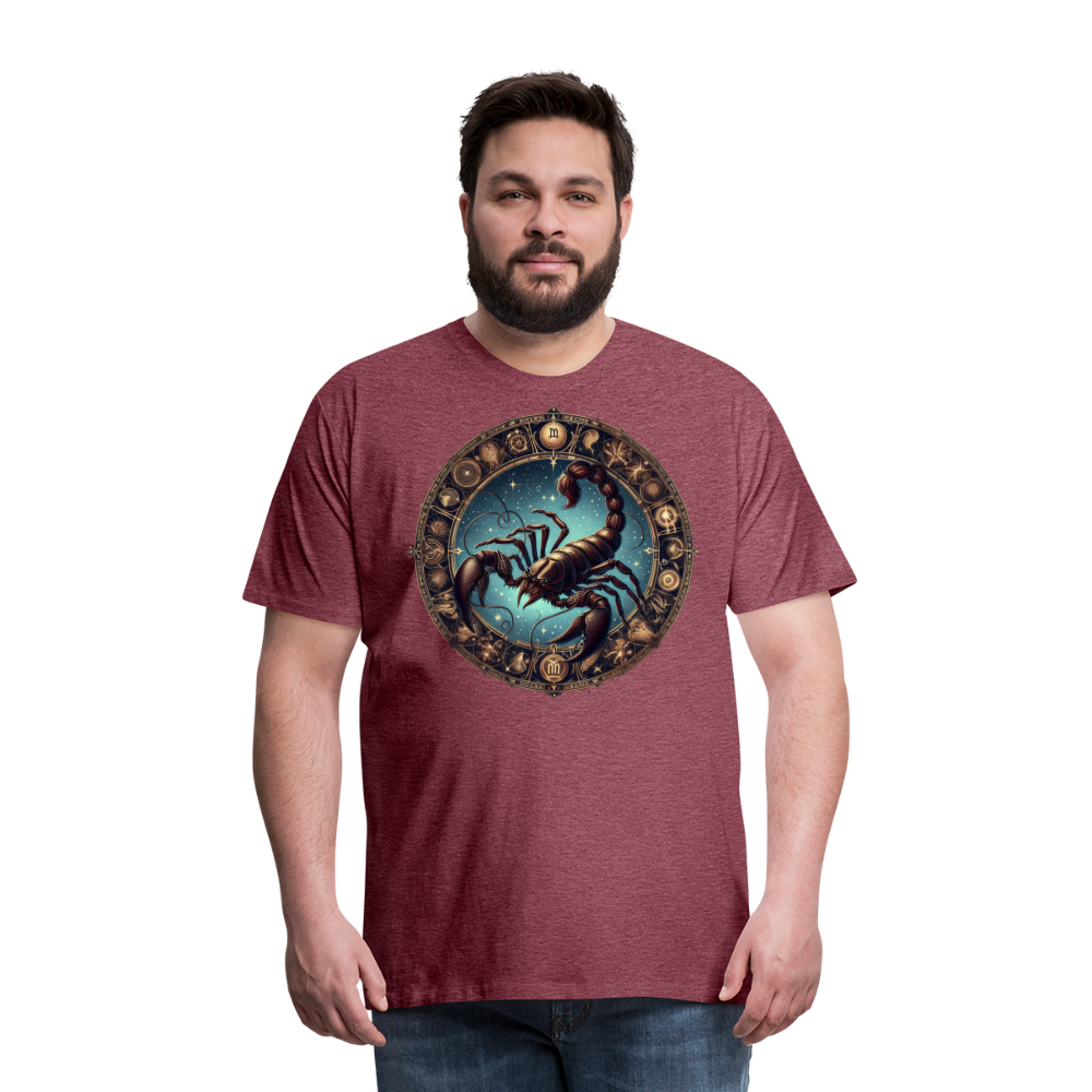 Men's Mythical Scorpio Premium T-Shirt - heather burgundy