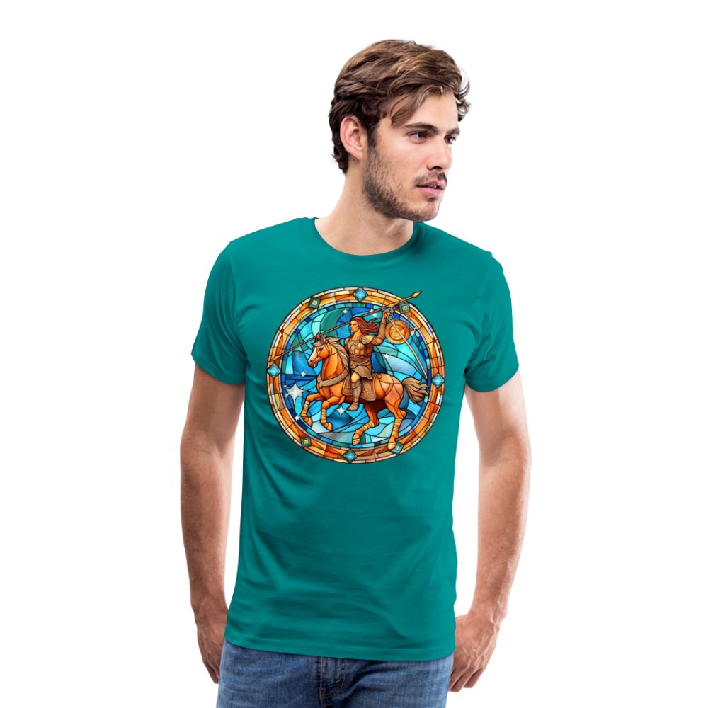 Men's Mosaic Sagittarius Premium T-Shirt - teal