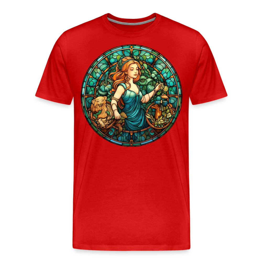 Men's Mosaic Virgo Premium T-Shirt - red