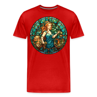 Thumbnail for Men's Mosaic Virgo Premium T-Shirt - red