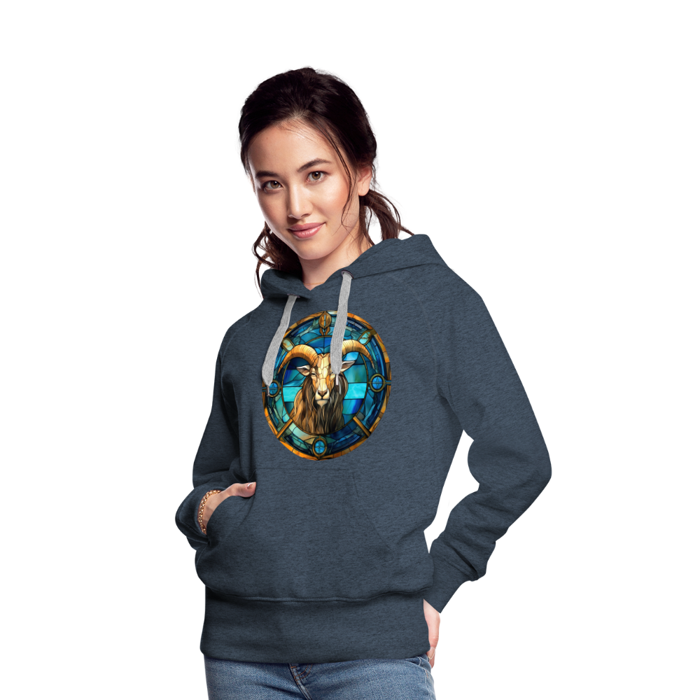 Women’s Mosaic Capricorn Premium Hoodie - heather denim