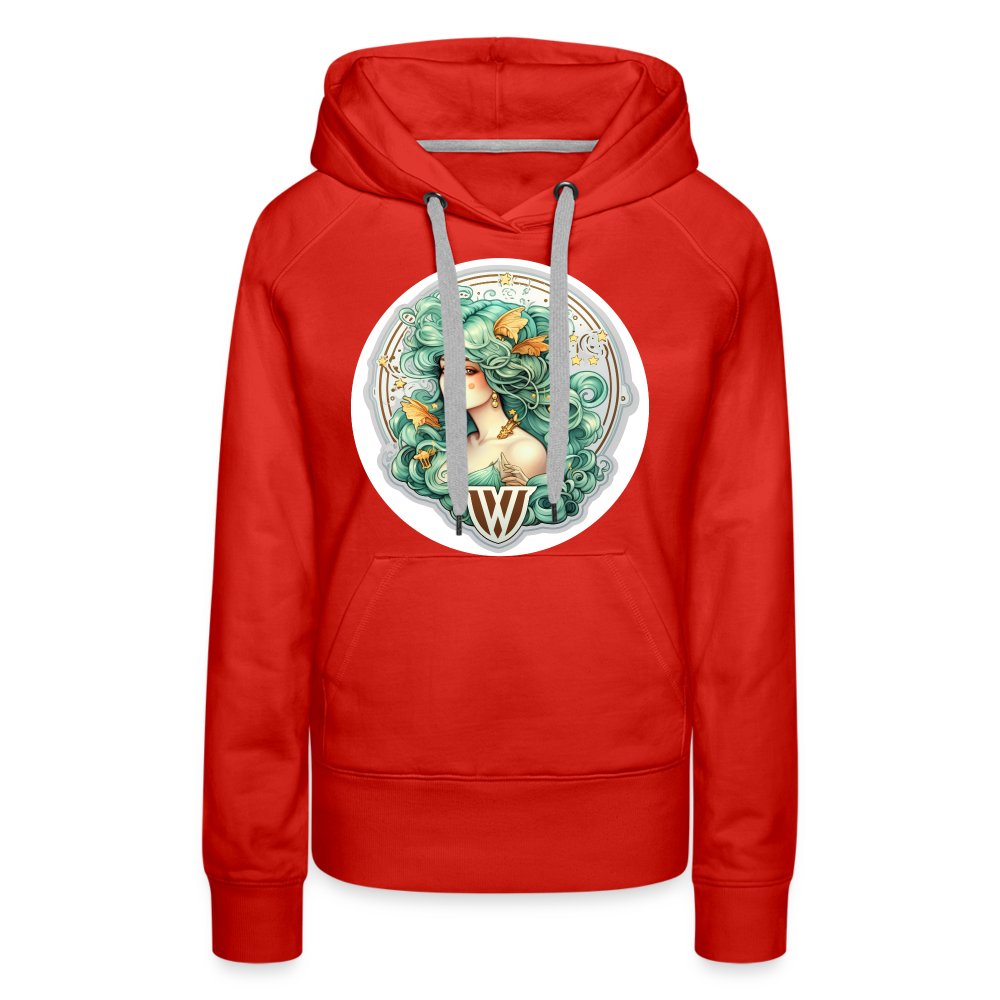 Women’s Symbol Virgo Premium Hoodie - red