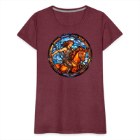 Thumbnail for Women’s Mosaic Sagittarius Premium T-Shirt - heather burgundy