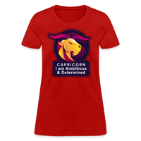 Thumbnail for Women's Glow Capricorn T-Shirt - red