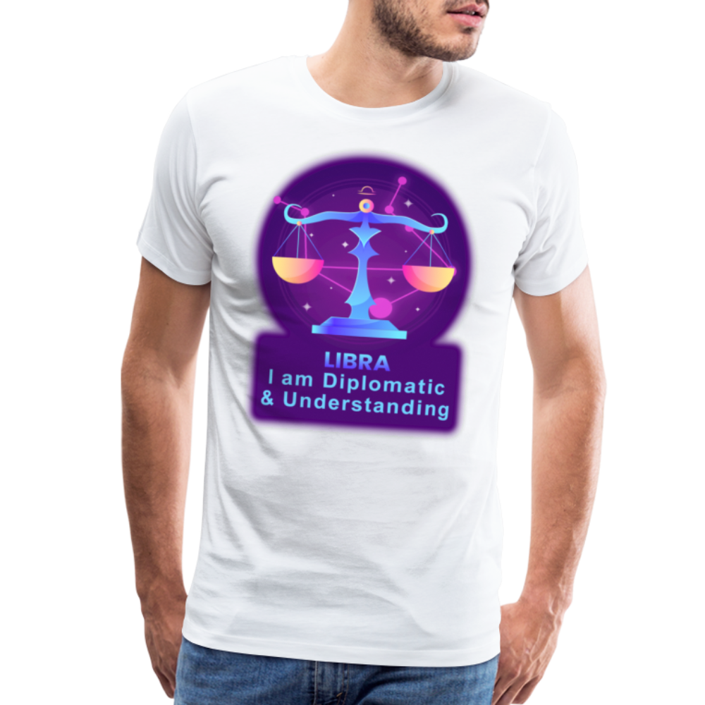 Men's Neon Libra Premium T-Shirt - white