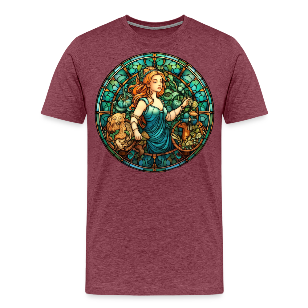 Men's Mosaic Virgo Premium T-Shirt - heather burgundy