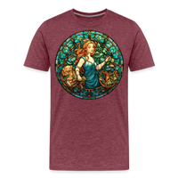 Thumbnail for Men's Mosaic Virgo Premium T-Shirt - heather burgundy