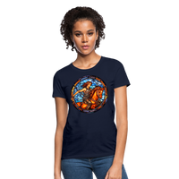 Thumbnail for Women's Mosaic Sagittarius T-Shirt - navy