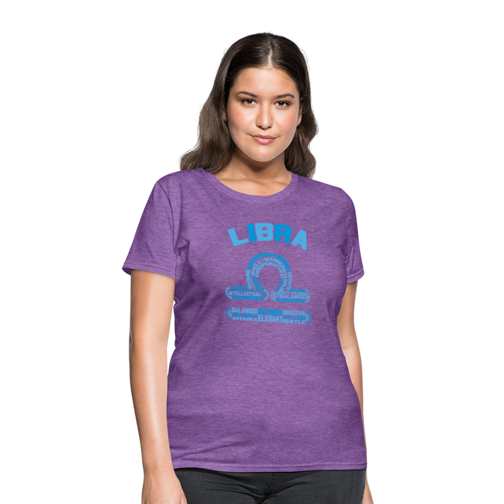 Women's Power Words Libra T-Shirt - purple heather