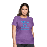 Thumbnail for Women's Power Words Libra T-Shirt - purple heather