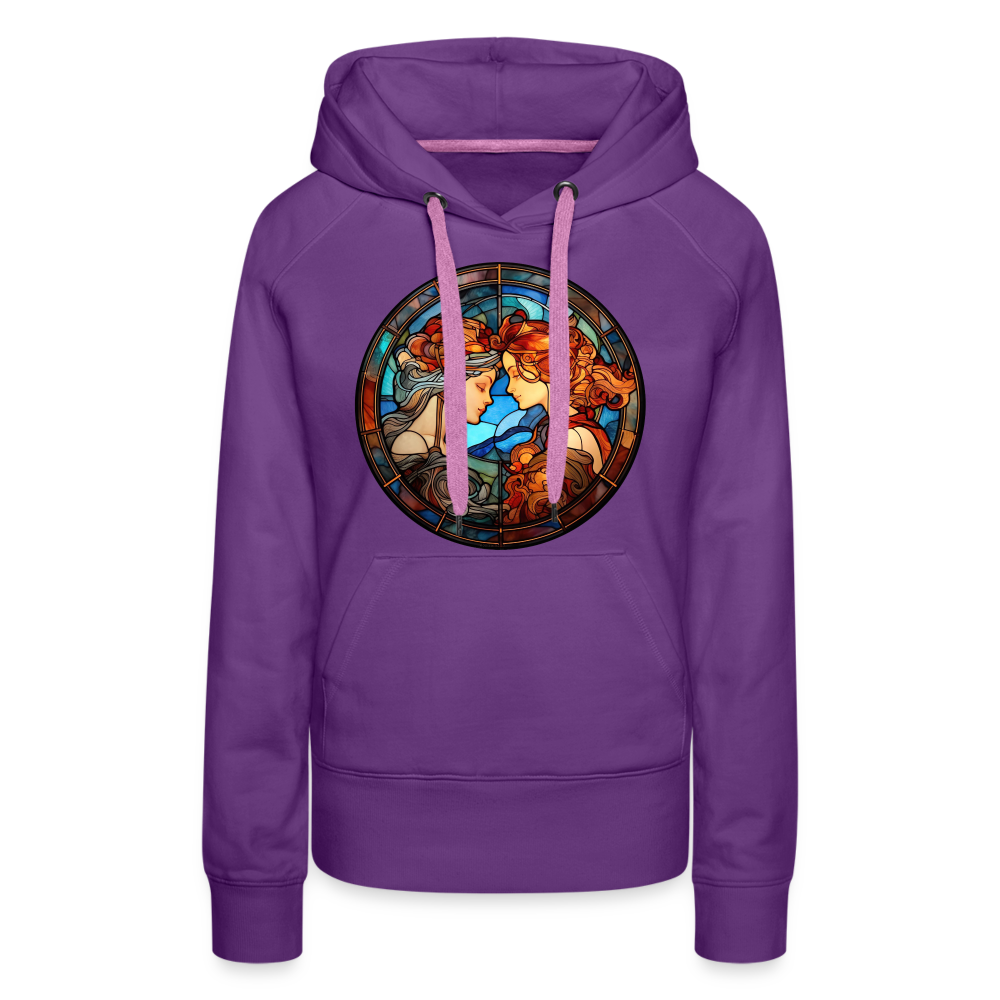 Women’s Mosaic Gemini Premium Hoodie - purple 