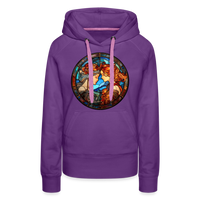 Thumbnail for Women’s Mosaic Gemini Premium Hoodie - purple 