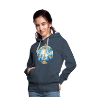 Thumbnail for Women’s Mythical Libra Premium Hoodie - heather denim