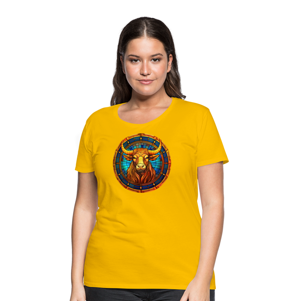 Women’s Mosaic Taurus Premium T-Shirt - sun yellow