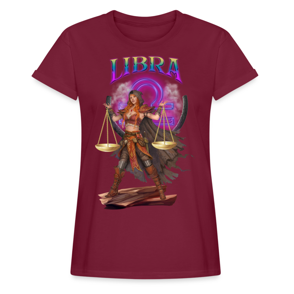 Women's Astral Libra Relaxed Fit T-Shirt - burgundy