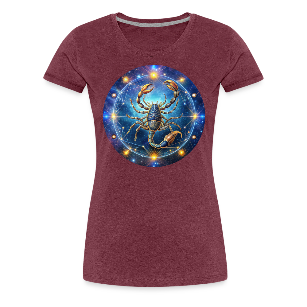 Women’s Symbol Scorpio Premium T-Shirt - heather burgundy