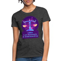 Thumbnail for Women's Neon Libra T-Shirt - heather black