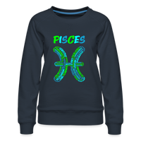 Thumbnail for Women's Power Words Pisces Premium Sweatshirt - navy