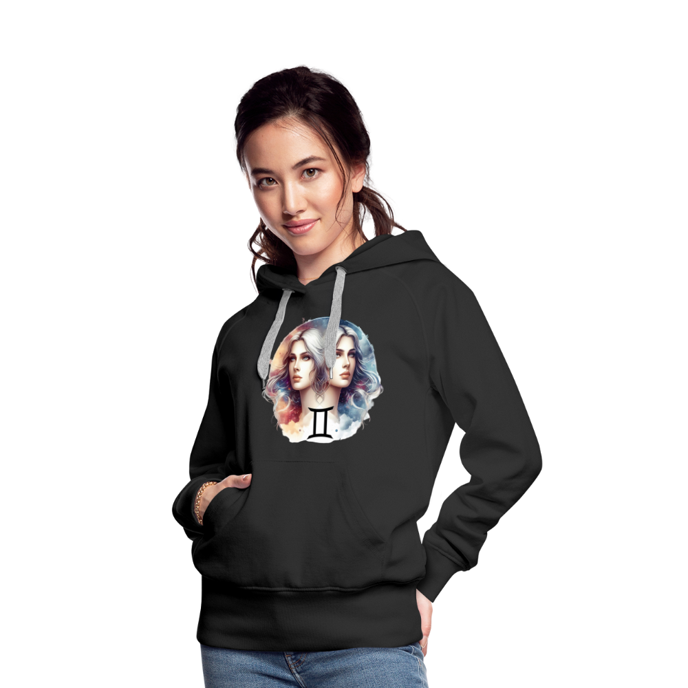 Women’s Mythical Gemini Premium Hoodie - black