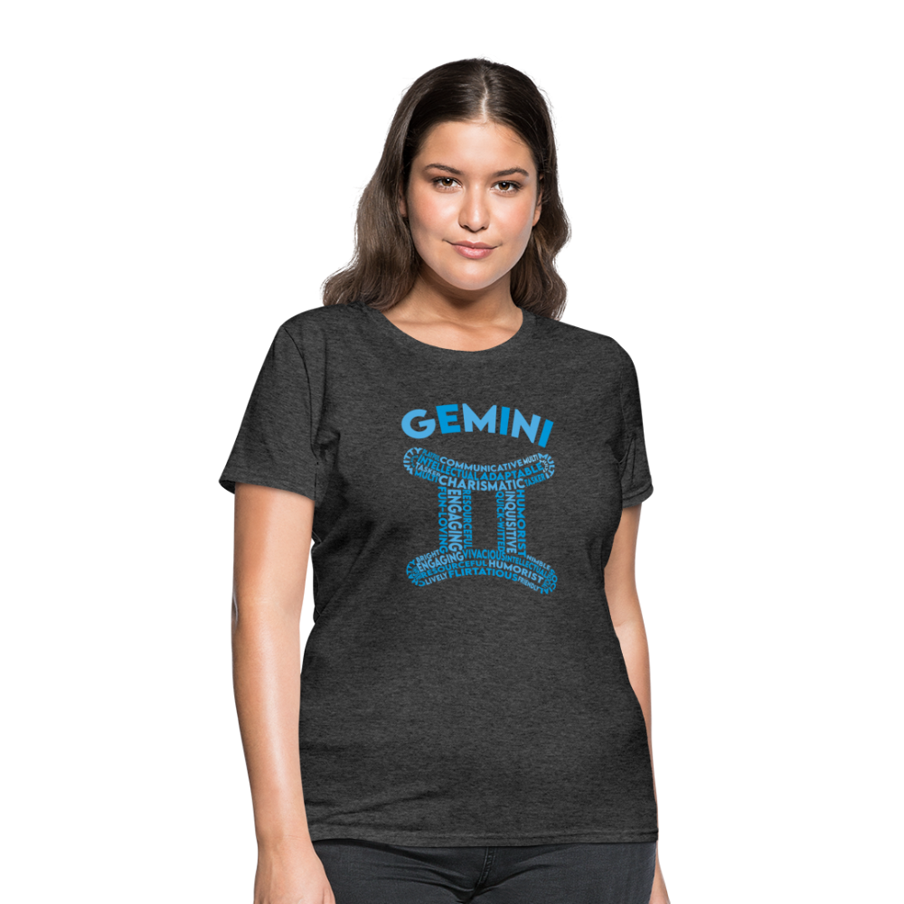 Women's Power Words Gemini T-Shirt - heather black