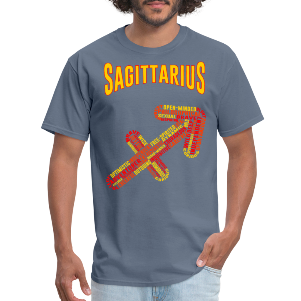 Men's Power Words Sagittarius Classic T-Shirt - denim