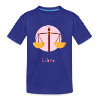 Thumbnail for Kid’s Astro Toon Libra Premium Organic T-Shirt - royal blue