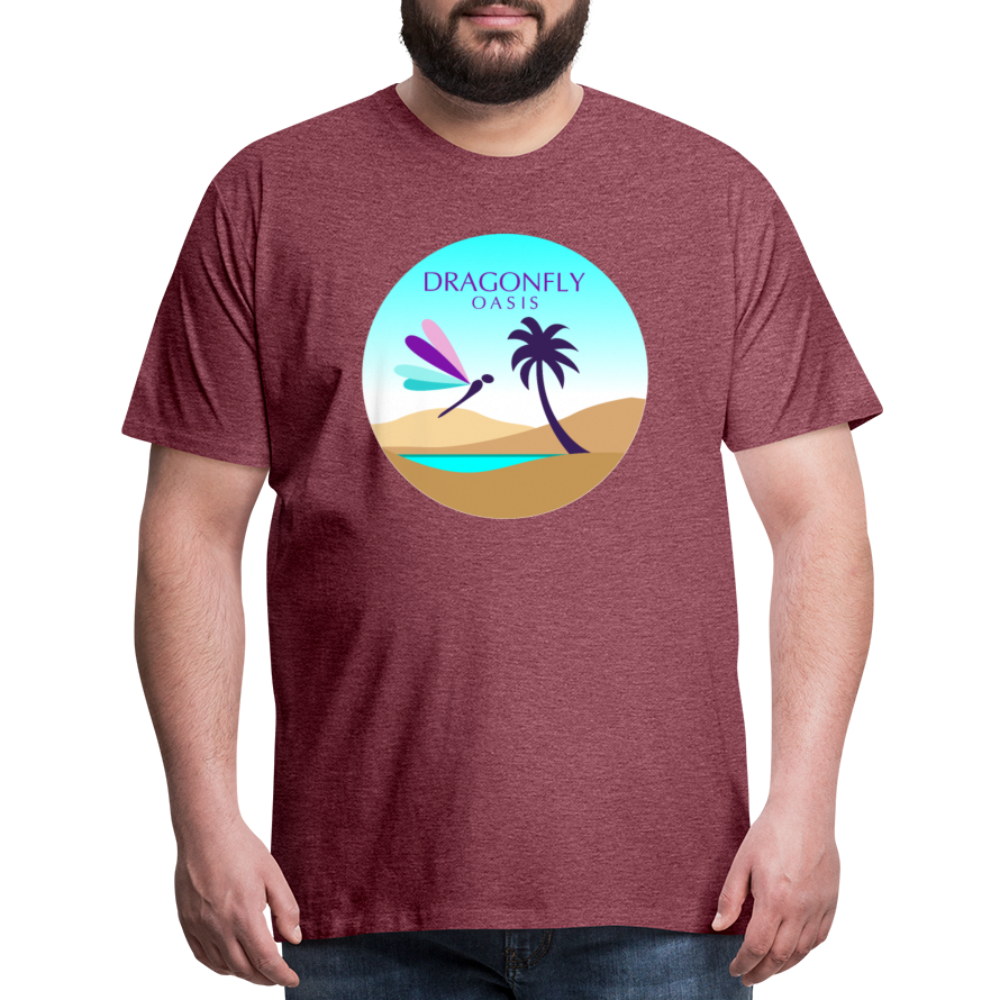 Men's Dragonfly Oasis v.2 Premium T-Shirt - heather burgundy