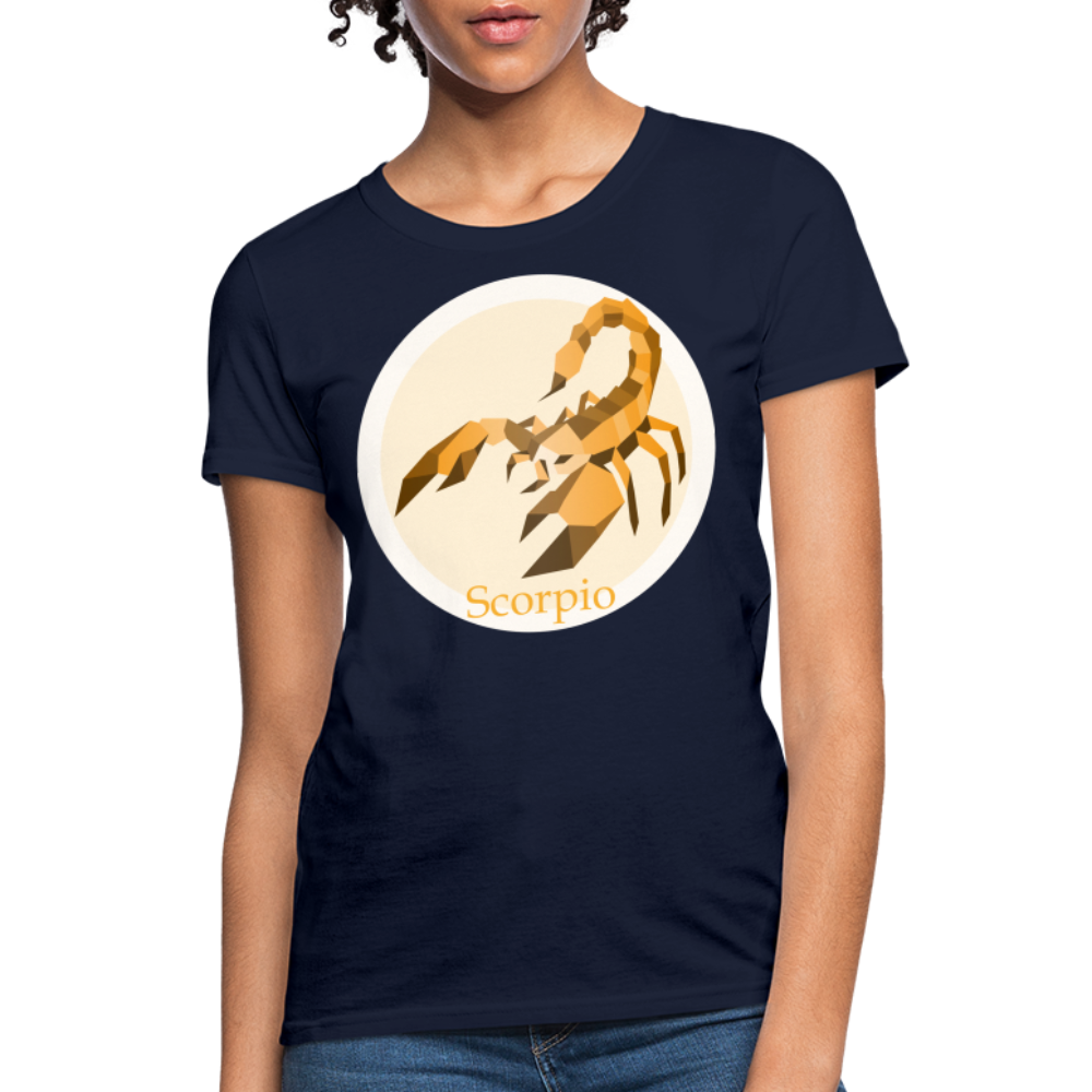 Women's Mosaic Scorpio T-Shirt - navy