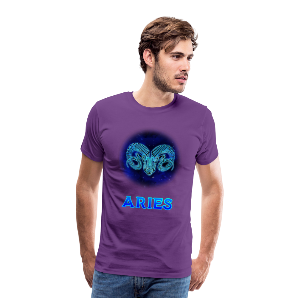 Men's Aries Premium T-Shirt - purple