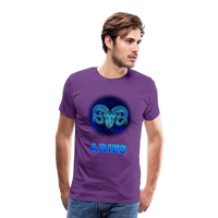 Thumbnail for Men's Aries Premium T-Shirt - purple