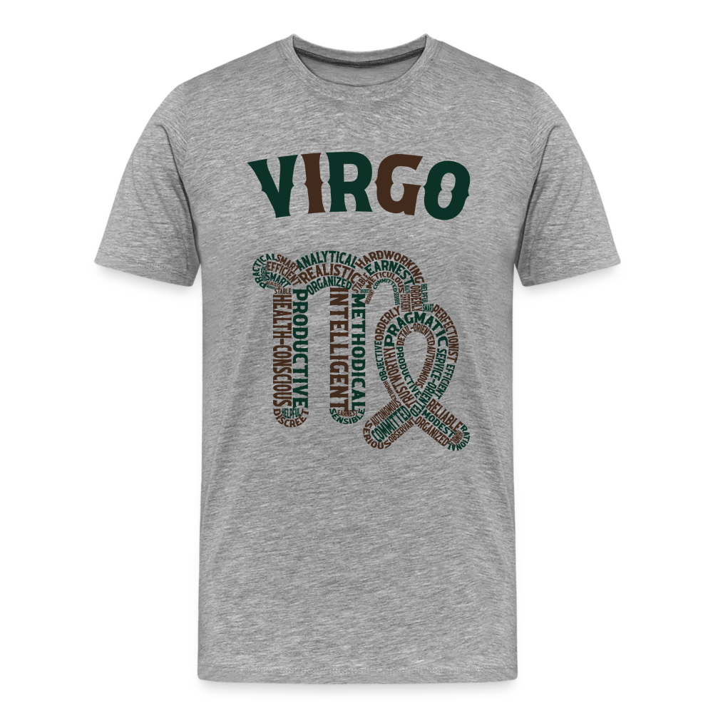 Men's Power Words Virgo Premium T-Shirt - heather gray