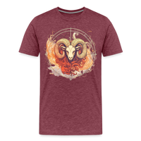 Thumbnail for Men's Mythical Aries Premium T-Shirt - heather burgundy