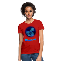 Thumbnail for Women's Stellar Aquarius T-Shirt - red